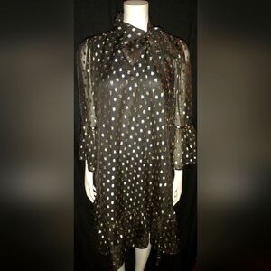 "Calvin Klein" Black & Gold Dress